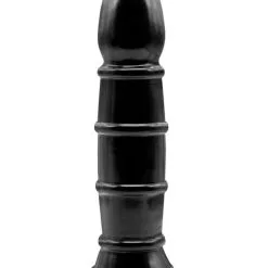 Hunglock Grote Zwarte Buttplug Met Ribbels