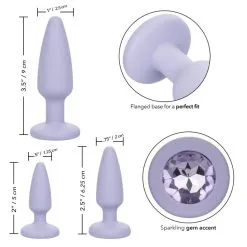 California Exotic Novelties Buttplug Crystal Booty Kit - Lila -Buttpluggs Winkel 12016 purple 04