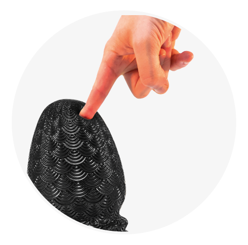 Stretch'r Scaly Buttplug XL - Zwart 4 Stretch'r Scaly Buttplug XL - Zwart - Afbeelding 2