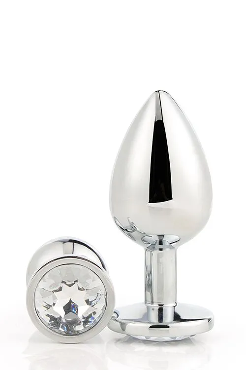 Dream Toys Zilveren Buttplug Gleaming - S* 4 Dream Toys Zilveren Buttplug Gleaming - S* - Afbeelding 2