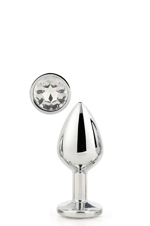 Dream Toys Zilveren Buttplug Gleaming - S* 3 Dream Toys Zilveren Buttplug Gleaming - S*