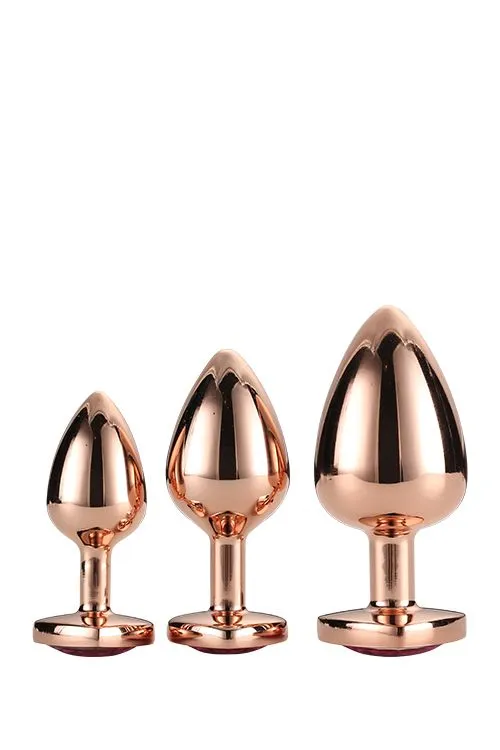 Dream Toys Buttplug Set Gleaming - Rose * 4 Dream Toys Buttplug Set Gleaming - Rose * - Afbeelding 2
