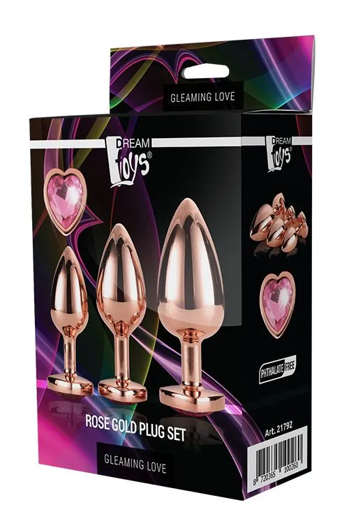Dream Toys Buttplug Set Gleaming - Rose * 8 Dream Toys Buttplug Set Gleaming - Rose * - Afbeelding 6