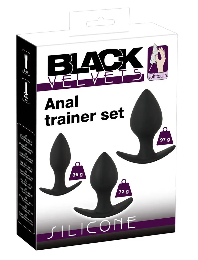 Black Velvets 3-Delige Anaal Trainer Set - Zwart 6 Black Velvets 3-Delige Anaal Trainer Set - Zwart - Afbeelding 4