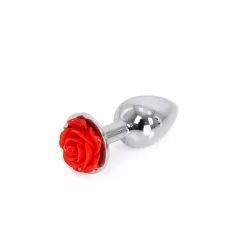 Kiotos Steel Aluminium Buttplug Red Rose
