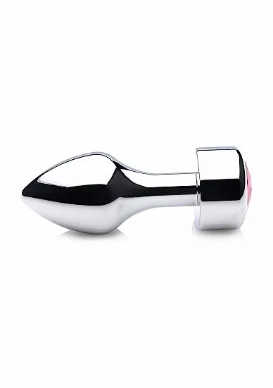 XR Brands Prostatic Play Aluminium Buttplug Met Roze Steen - Small* 6 XR Brands Prostatic Play Aluminium Buttplug Met Roze Steen - Small* - Afbeelding 4