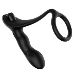 Anaal Plug Met Cockring Leten - Zwart -Buttpluggs Winkel anaal plug met cockring leten zwart ok