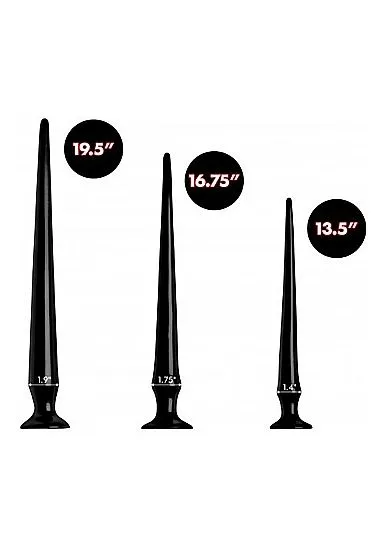 XR Brands Prostatic Play Anaal Plug Training Set Slim Tapered Anal Hose - Zwart 3 XR Brands Prostatic Play Anaal Plug Training Set Slim Tapered Anal Hose - Zwart