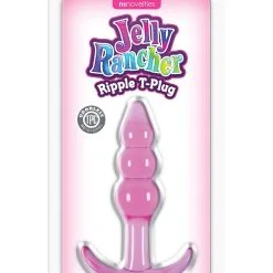 NS Novelties Anaal Plug T-Plug Ripple - Roze* -Buttpluggs Winkel anaal plug t plug ripple roze verpakking