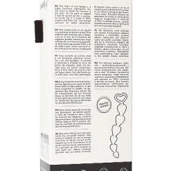 Shots Toys Siliconen Anaal Beads Voor Beginners - Zwart -Buttpluggs Winkel anal beads met hart vormige lus zwart verpakking ak