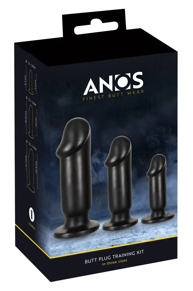 Anos Butt Plug Trainingsset - Zwart 4 Anos Butt Plug Trainingsset - Zwart - Afbeelding 2