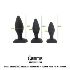 Brutus Siliconen 3 Plug Ass Training Kit -Buttpluggs Winkel brutus siliconen 3 plug ass training kit afm