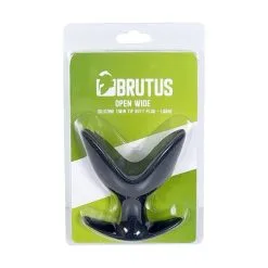 Brutus Siliconen Open Wide Buttplug Twin Tip - L -Buttpluggs Winkel brutus siliconen open wide buttplug twin tip l verpakt