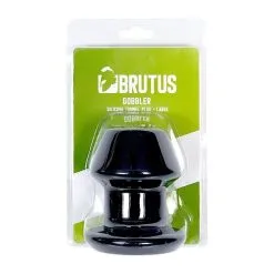 Brutus Siliconen Tunnel Plug Gobbler - L -Buttpluggs Winkel brutus siliconen tunnel plug gobbler l verpakt