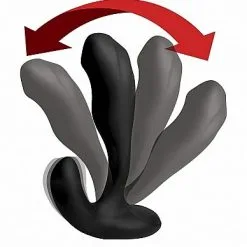 XR Brands Prostatic Play Buigbare Prostaat Stimulator Met Beads P-Bender - Zwart* -Buttpluggs Winkel buigbare prostaat stimulator met beads p bender zwart 03