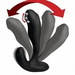 XR Brands Prostatic Play Buigbare Prostaat Stimulator Met Beads P-Bender - Zwart* -Buttpluggs Winkel buigbare prostaat stimulator met beads p bender zwart 2