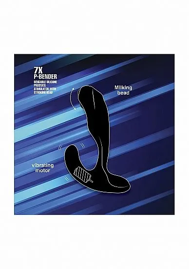 XR Brands Prostatic Play Buigbare Prostaat Stimulator Met Beads P-Bender - Zwart* - Afbeelding 6