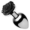 XR Brands Prostatic Play Buttplug Black Rose - Medium