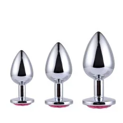 Power Escorts Buttplug Set Diamond King Starter - Rood -Buttpluggs Winkel buttplug set diamond king starter rood vk