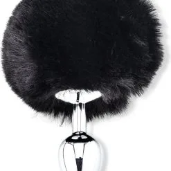 Orrange Toys Buttplug Met Fluffy Staartje - Zwart*