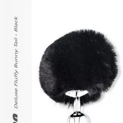 Orrange Toys Buttplug Met Fluffy Staartje - Zwart* -Buttpluggs Winkel buttplug met fluffy staartje zwart verpakking