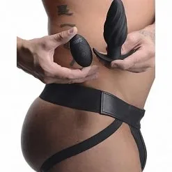 XR Brands Prostatic Play Buttplug Met Op En Neergaande Interne Kogel - Zwart* -Buttpluggs Winkel buttplug met op en neergaande interne kogel zwart zij