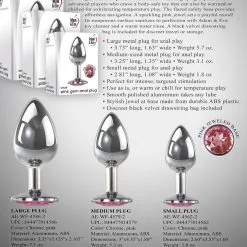 Αδάμ Buttplug Met Siersteen M - Roze* -Buttpluggs Winkel buttplug met siersteen m roze 0.3