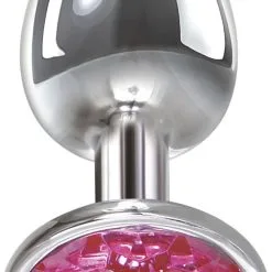 Αδάμ Buttplug Met Siersteen M - Roze*