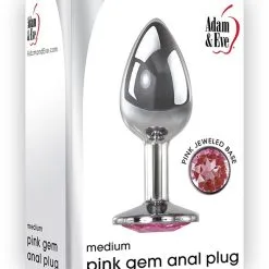Αδάμ Buttplug Met Siersteen M - Roze* -Buttpluggs Winkel buttplug met siersteen m roze verpakking