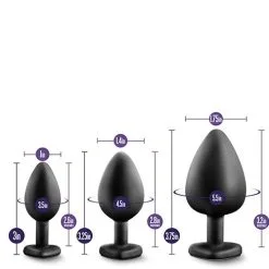 Blush Buttplug Training Set Met Bling Bling* -Buttpluggs Winkel buttplug training set met bling bling afmetingen