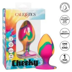 California Exotic Novelties Cheeky Tie-Dye Plug - Large -Buttpluggs Winkel cheeky tie dye plug large 4