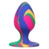 California Exotic Novelties Cheeky Tie-Dye Plug - Medium -Buttpluggs Winkel cheeky tie dye plug medium 1
