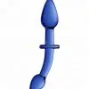 Shots Toys Chrystalino Glazen Dildo Doubler - Blauw