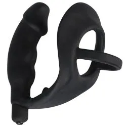 Black Velvets Cockring En Buttplug Met Vibratie