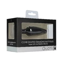 Ouch! Conische Buttplug Met Diamant 16 Ouch! Conische Buttplug Met Diamant -Buttpluggs Winkel conische buttplug met diamant verpakt