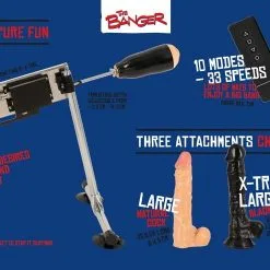 The Banger Dubbelzijdige Neukmachine Met Opzetstukken 25 The Banger Dubbelzijdige Neukmachine Met Opzetstukken -Buttpluggs Winkel dubbelzijdige neukmachine met opzetstukken 12