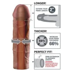 Pipedream Fantasy X-Tensions - FX Mega 5 Cm Extensions Brown* 7 Pipedream Fantasy X-Tensions - FX Mega 5 Cm Extensions Brown* -Buttpluggs Winkel fx mega 2 extension brown3 600x600 3