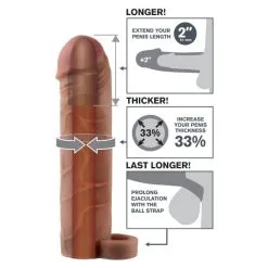 Envy Perfect 2 Extension Met Ball Strap -Buttpluggs Winkel fx perfect 2 ext with ball brown3 600x600 2