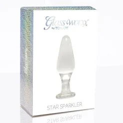 ToyJoy Glazen Buttplug Star Sparkler* 9 ToyJoy Glazen Buttplug Star Sparkler* -Buttpluggs Winkel glazen buttplug star sparkler verpakt