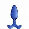 Shots Toys Glazen Buttplug Expert - Blauw -Buttpluggs Winkel glazen dildo expert blauw