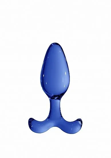 Shots Toys Glazen Buttplug Expert - Blauw 3 Shots Toys Glazen Buttplug Expert - Blauw