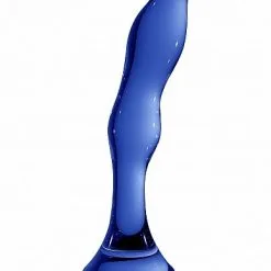 Shots Toys Glazen Dildo Galant - Blauw