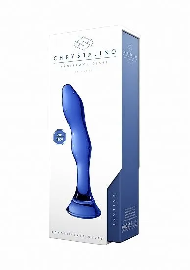 Shots Toys Glazen Dildo Galant - Blauw 3 Shots Toys Glazen Dildo Galant - Blauw - Afbeelding 2