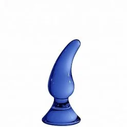 Shots Toys Glazen Buttplug Genius - Blauw