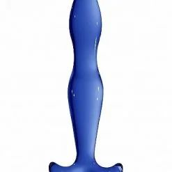 Shots Toys Glazen Dildo Elegance - Blauw