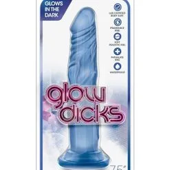 Blush Glow In The Dark Dildo Met Zuignap* -Buttpluggs Winkel glow in the dark dildo met zuignap verpakt
