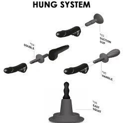 Hung System Buttplug Hello - Zwart - 23,7cm -Buttpluggs Winkel hung system