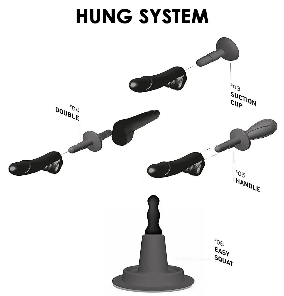 Hung System Buttplug Patrol - Black - 23cm 4 Hung System Buttplug Patrol - Black - 23cm - Afbeelding 2