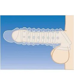 XR Brands Inch Penis Enhancer Sleeve - Doorzichtig -Buttpluggs Winkel inch penis enhancer sleeve doorzichtig 4