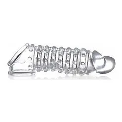 XR Brands Inch Penis Enhancer Sleeve - Doorzichtig -Buttpluggs Winkel inch penis enhancer sleeve doorzichtig 5